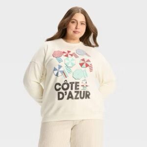 ❤️🩵Peanuts Cream XS Sweatshirt Expands look measures ❤️🩵